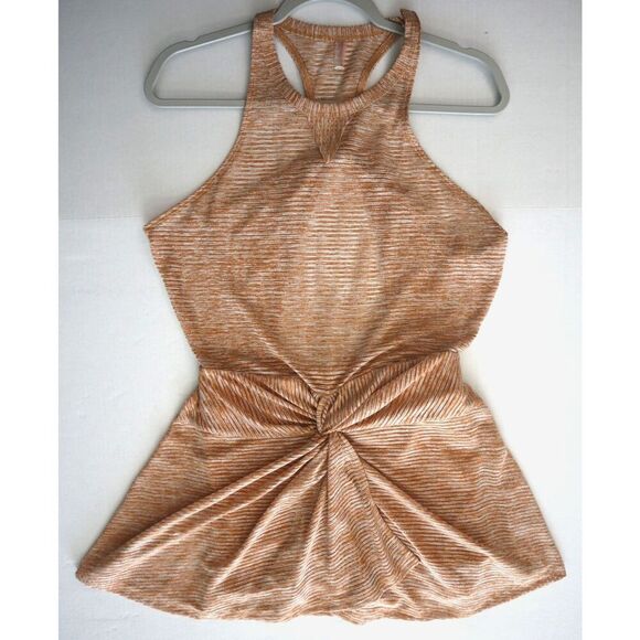 Free People Dresses & Skirts - FP Movement OB1449132 Women's Sz M Russet Orange Striped TTYL Racerback Dress